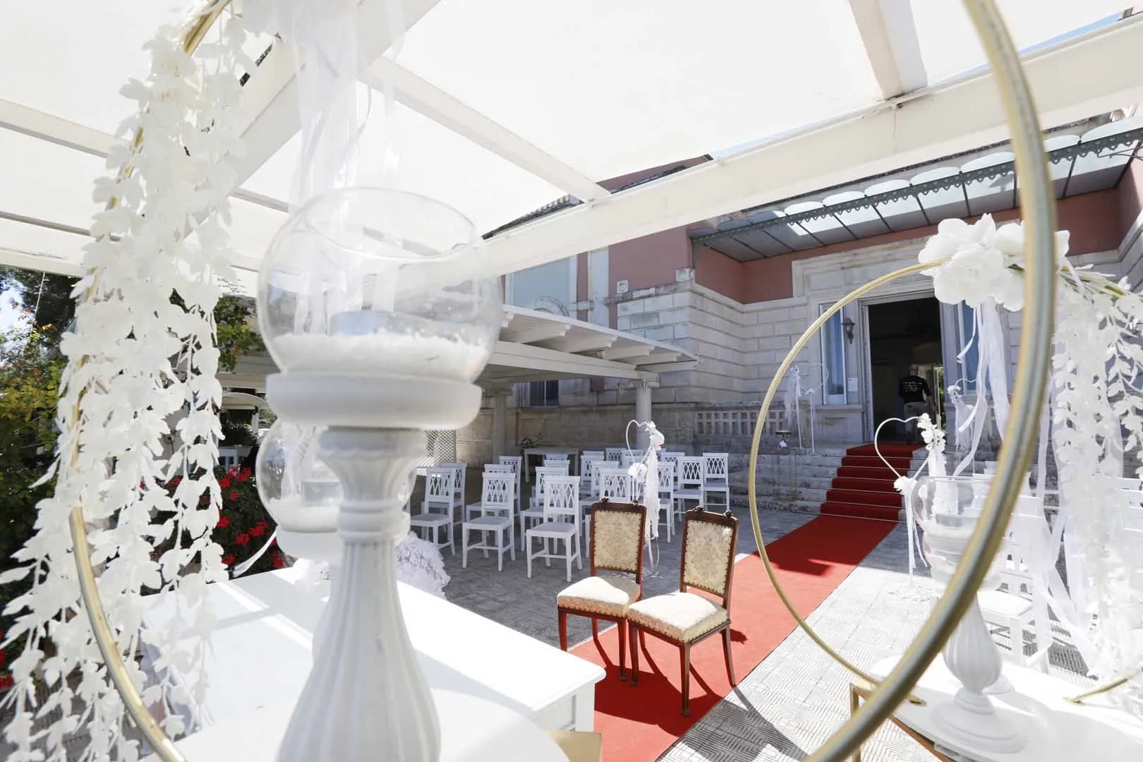 Allestimento per rito civile a Villa Maria Ricevimenti, Castellana Grotte